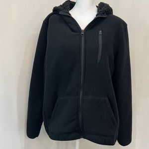 Urban Pipeline Men's Faux Fur lined zip up hoodie.